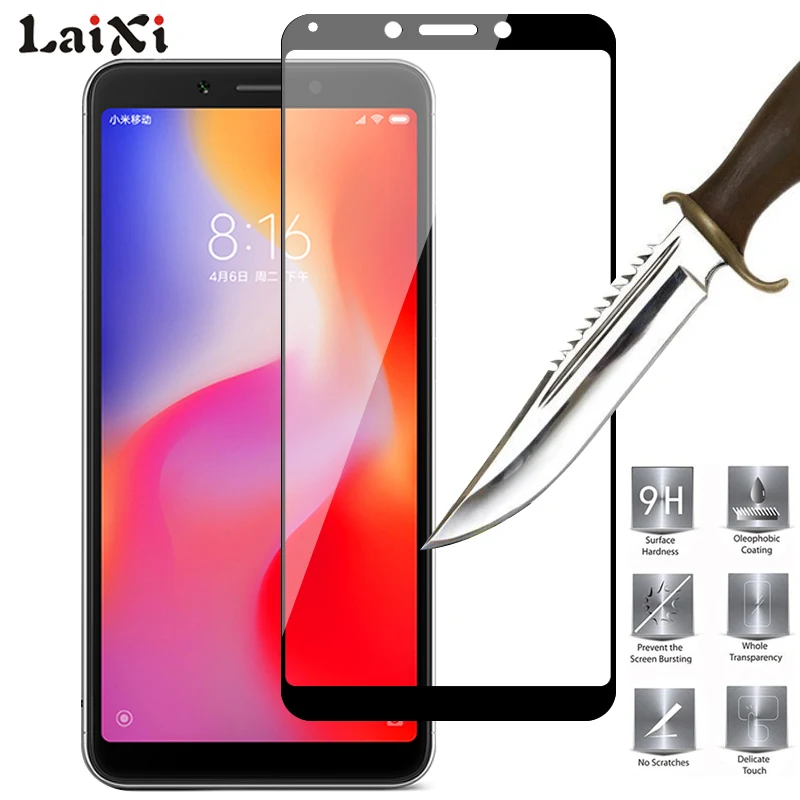 Laixi полное покрытие защита закаленное стекло для Xiaomi Redmi 6 note 7 5 9H экран Защитное 6A