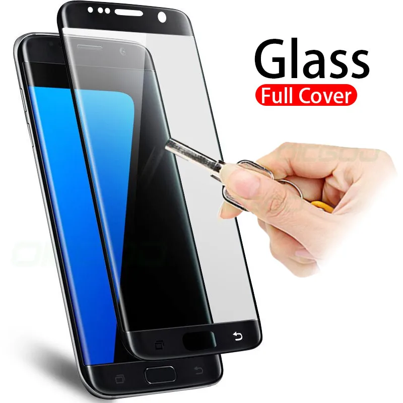 OICGOO 9H полное покрытие из закаленного стекла для samsung Galaxy S7 Edge S6 Защита экрана