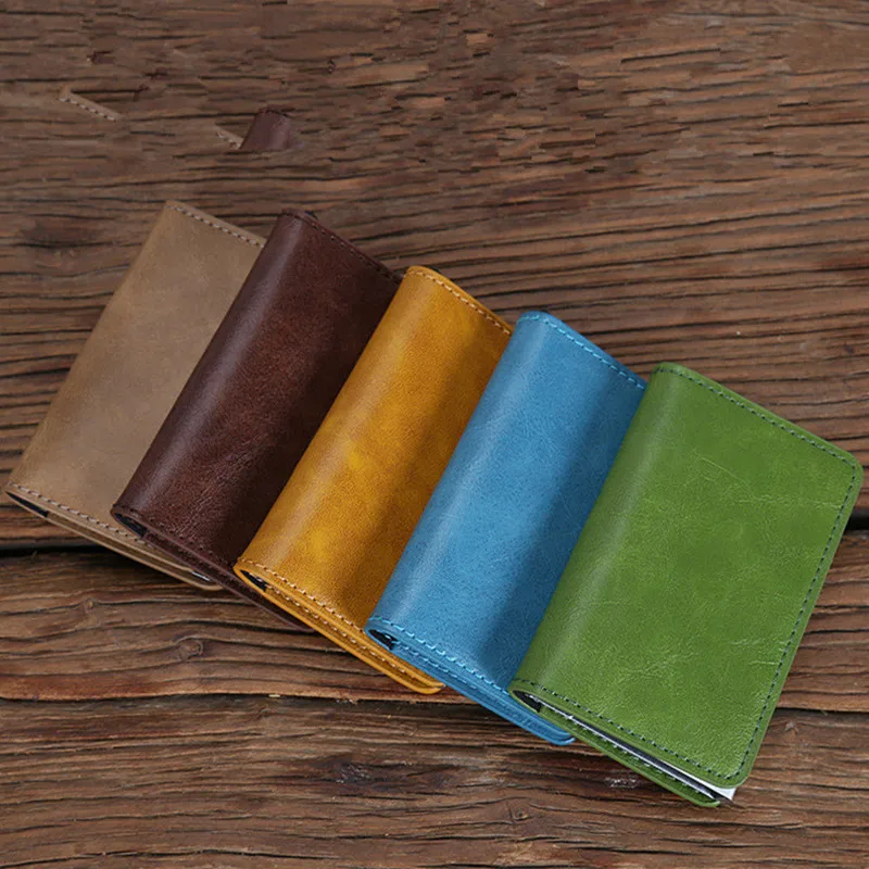 Кошелек ZOVYVOL Rfid мужской кошелек мини алюминиевый черный тонкий компактный Умный