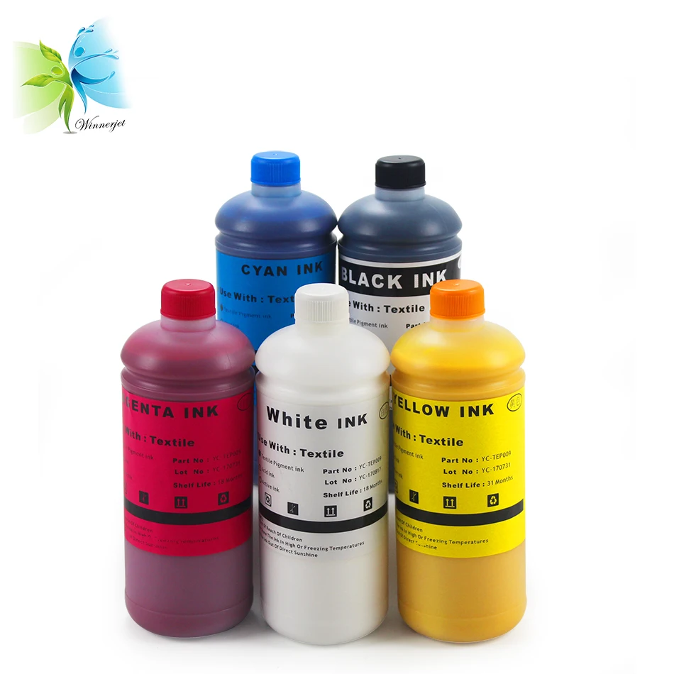 WINNERJET белые текстильные чернила DTG для принтера Epson 1390 L800 l1800 f2000|ink dtg|textile inkwhite textile