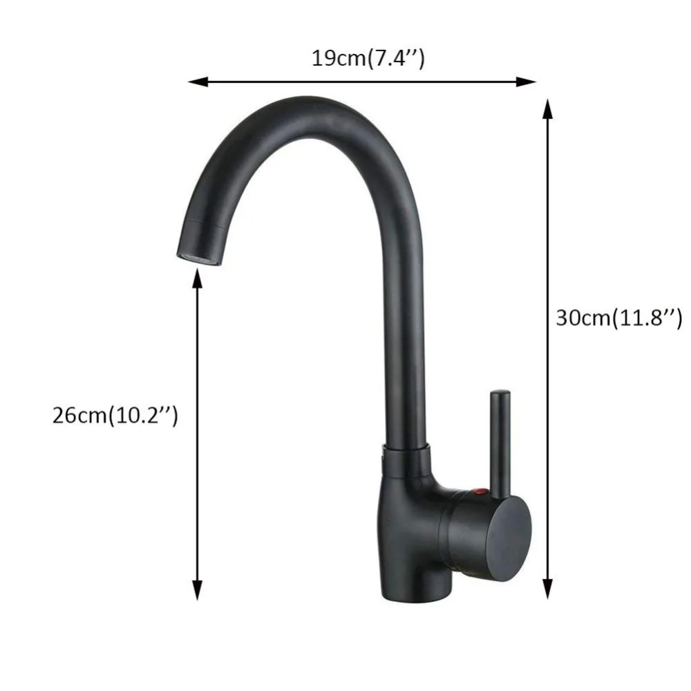 Beelee Kitchen Mixer Sink Faucet 360 Degree Rotatable griferia cocina Basin Tap Black robinet cuisine BL2768B | Обустройство дома