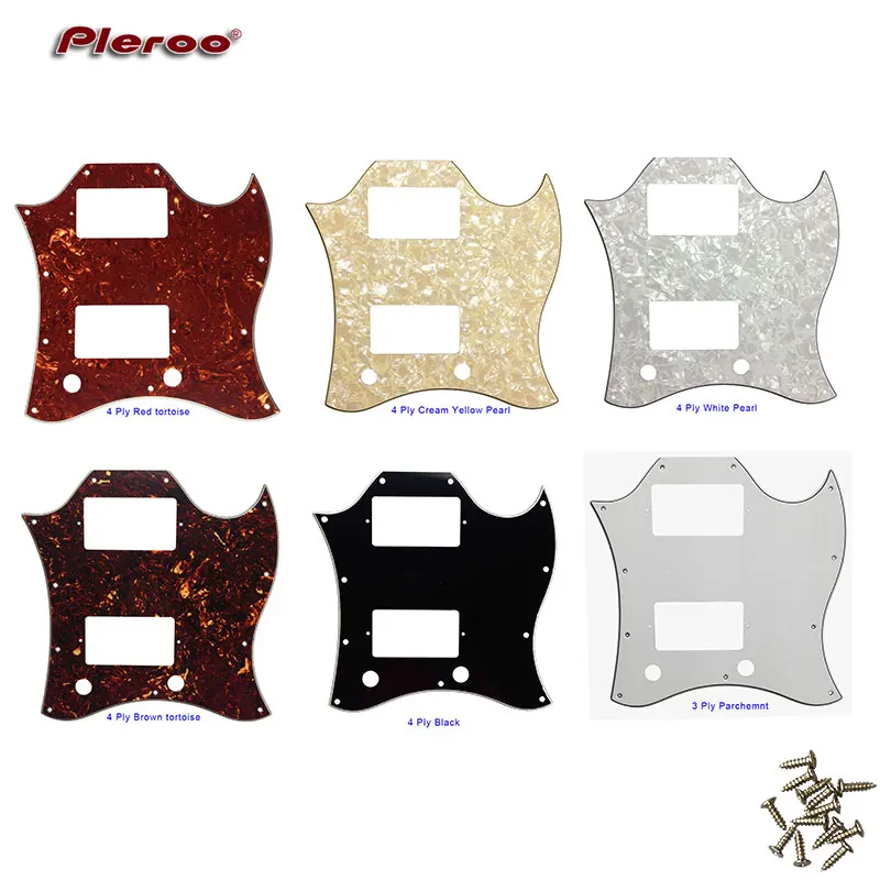 Pleroo Guitar Parts For Gib Standard SG Full Face Pickguard Route PAF Humbuckers Scratch Plate|Детали и аксессуары для