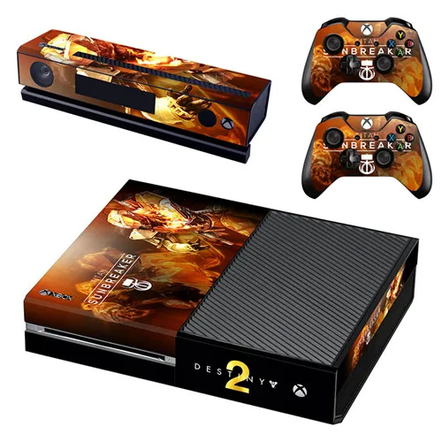 Игра Destiny 2 наклейка на кожу для Microsoft Xbox One консоли и 2 контроллера для Xbox One Skins стикер s винил - Цвет: GSTM1296