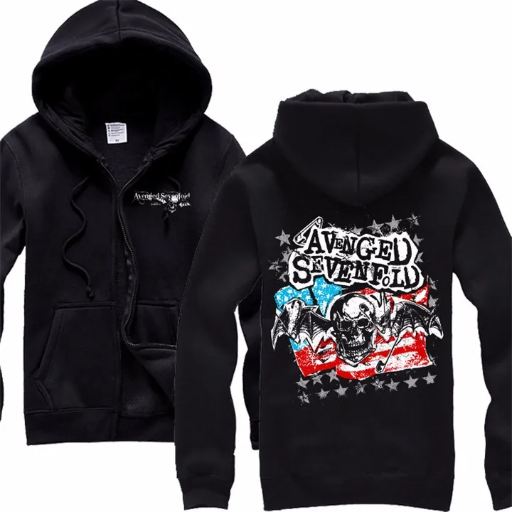 31 дизайн Harajuku череп Avenged Sevenfold A7X рок толстовки оболочка куртка панк тяжелый металл Толстовка молния флис sudadera