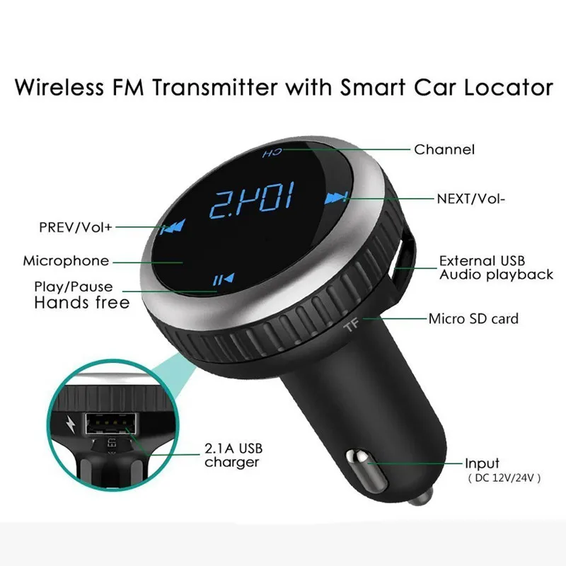 FM передатчик автомобильный Mp3 плеер Автомобильный GPS трекер fm модулятор Bluetooth Hands