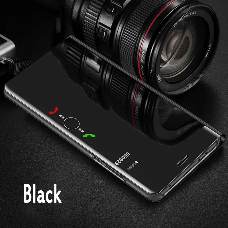 Роскошный кожаный чехол книжка для VIVO V11 прозрачный V11Pro умный зеркальный