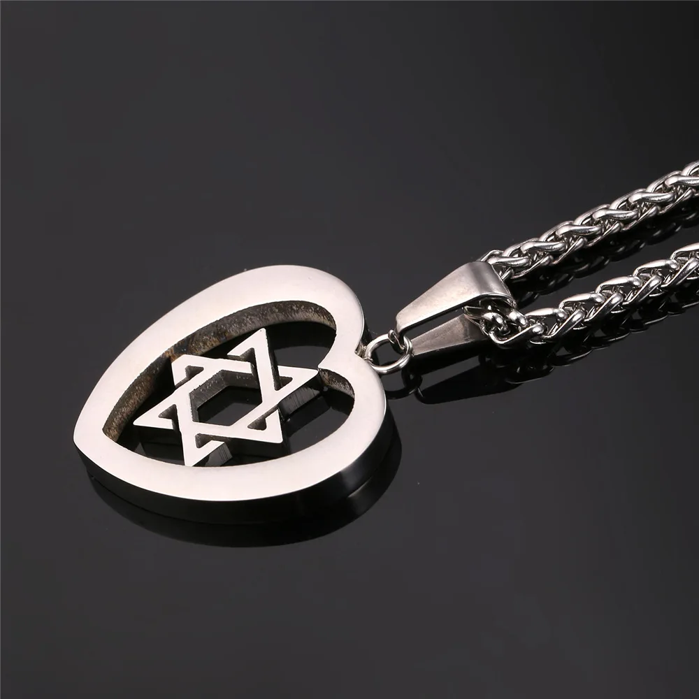 Ожерелья и подвески в форме сердца звезды Давида подвеска с золотым наполнением