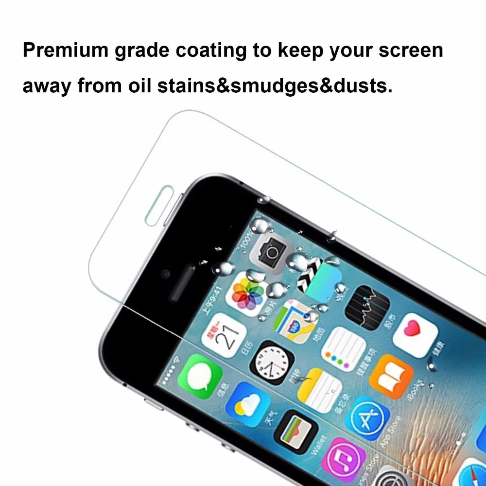 TOMKAS 5S защитная пленка из закаленного стекла для iPhone 5 SE 0 3 мм премиум класса|tempered