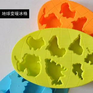 1pcs/ lot Ice Freeze Cube Silicone Tray Maker Mold Tool Global Warming Shape Bar Party Drink New Lc13071005 | Дом и сад