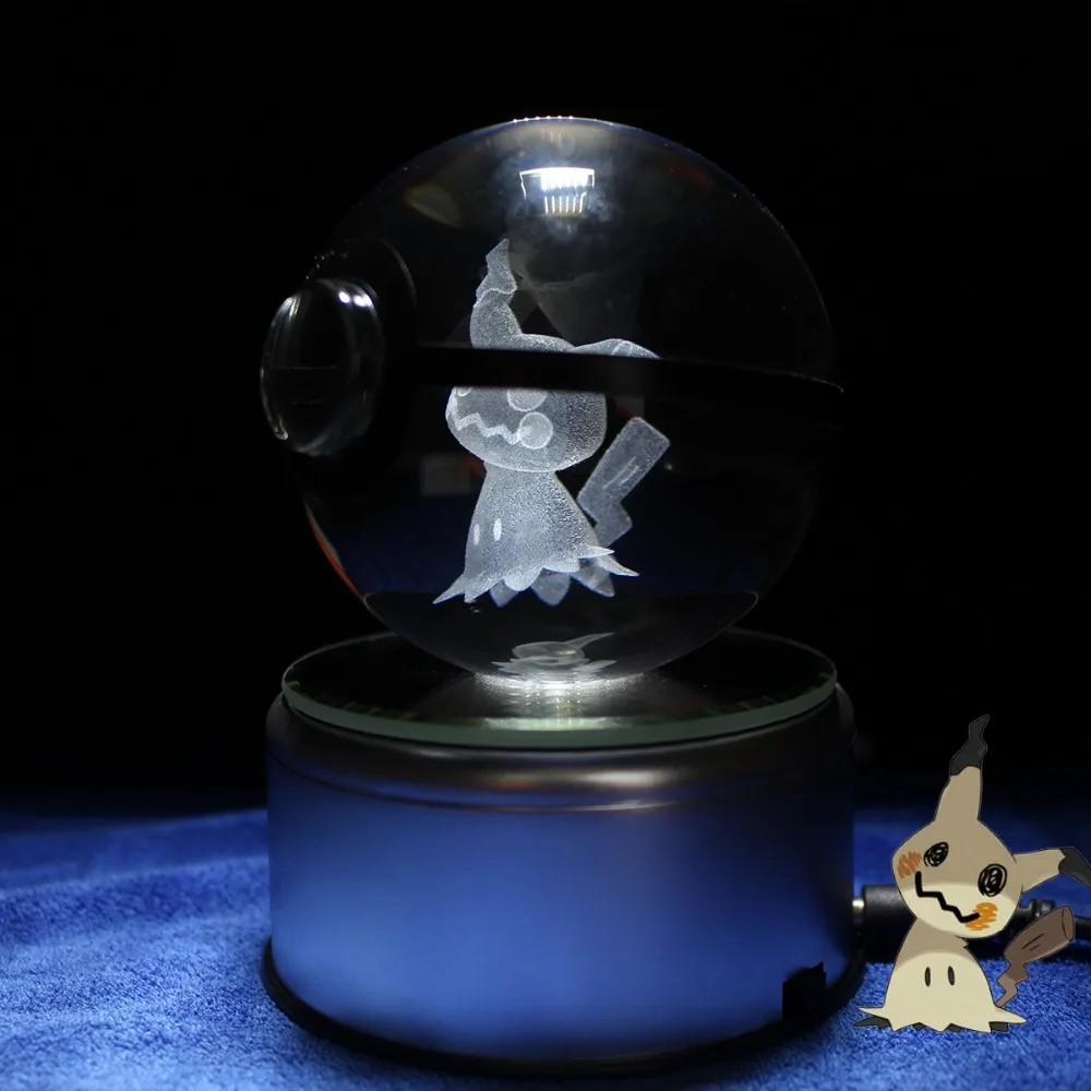Mimikyu Pokeball Дизайн Кристалл 3D модель конструктор Покемон фигурки для Pokeball сувениры для поклонников
