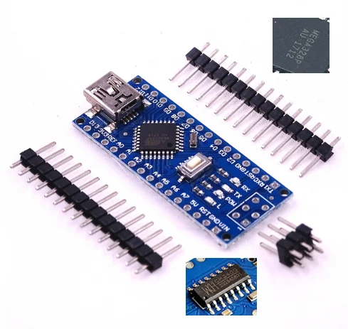 Мини USB с Загрузчиком Nano 3 0 контроллер совместим arduino CH340 драйверами 16 МГц NANO V3.0