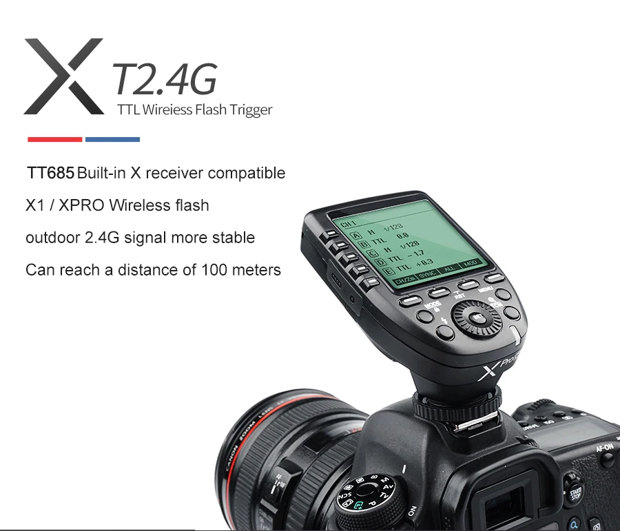 

Godox 2x TT685 TT685C TT685N TT685S TT685F TT685O 1/8000s TTL Flash Speedlite + Xpro Trigger for Canon Nikon Sony Olympus Fuji