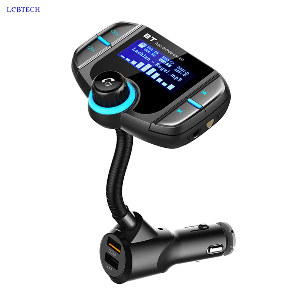 Автомобильный FM-трансмиттер с Bluetooth громкой связью mp3-плеер быстрым USB-зарядным