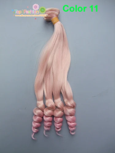 Color 11 25 см волнистые кукла волосы SD AD 1/3 1/4 1/6 bjd кукла diy парики для blyth BJD вьющиеся куклы для девочек, купальная одежда - Цвет: Color 11