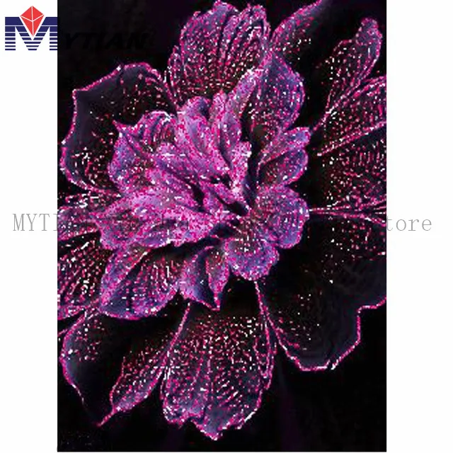 MYTIAN DIY алмазная живопись вышивка крестиком цветок полная квадратная Алмазная