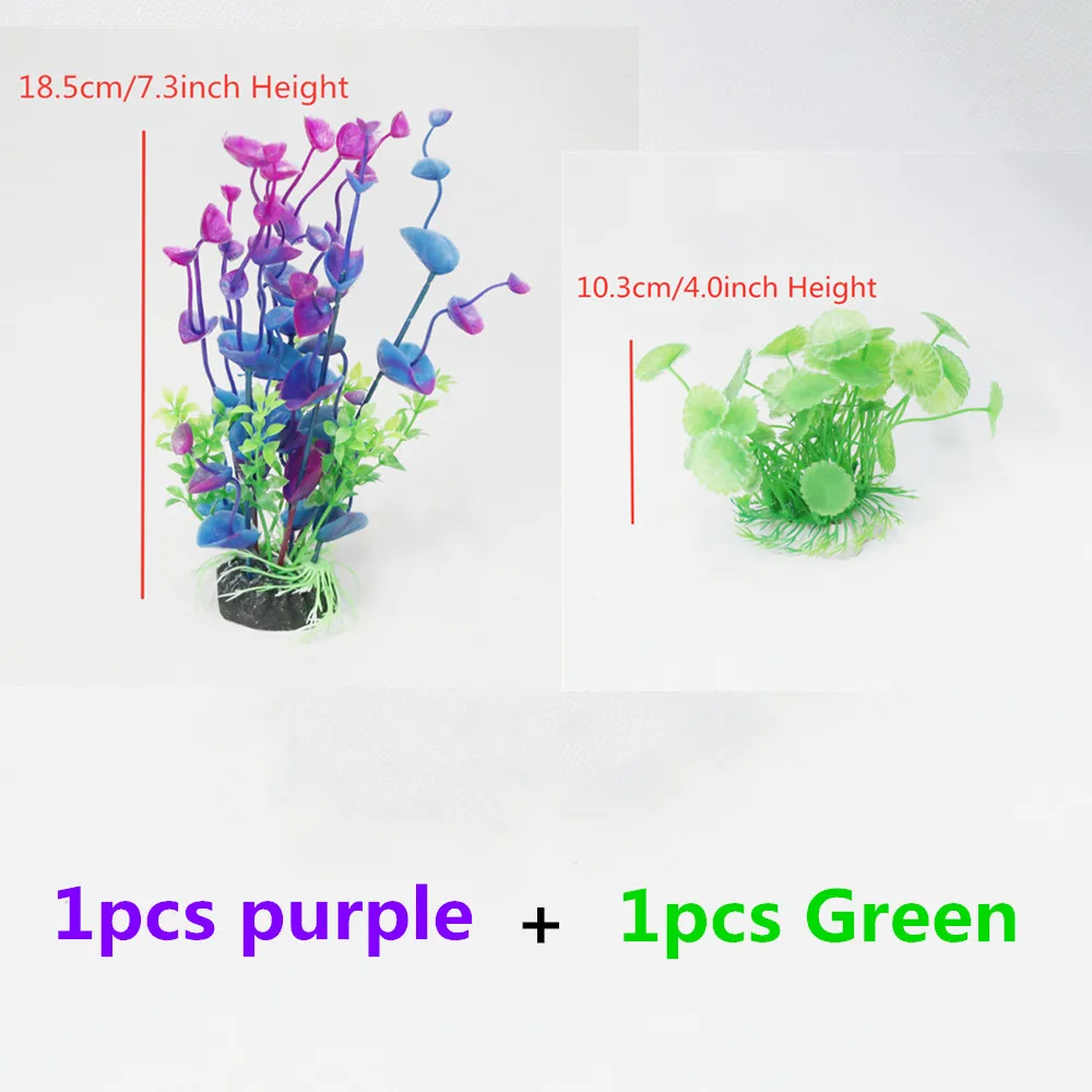 1 Purple and 1 Green Губка Боб украшения аквариума аквариум украшения набор из 3 дом в форме ананаса и сквидворд Пасхальный остров и Красти краб - Цвет: 1 Purple and 1 Green