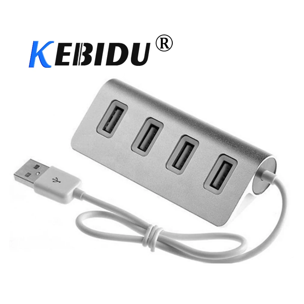 Алюминиевый мини концентратор kebidu с 4 портами USB 2 0 высокоскоростной