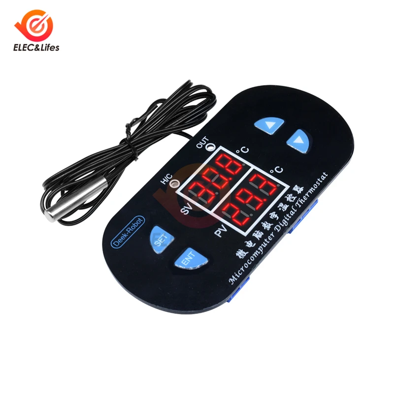 DK-W1308 светодиодный цифровой Температура контроллер 12V 10A термостат регулятор двойной нагреватель дисплея охладитель регулируемый термометр