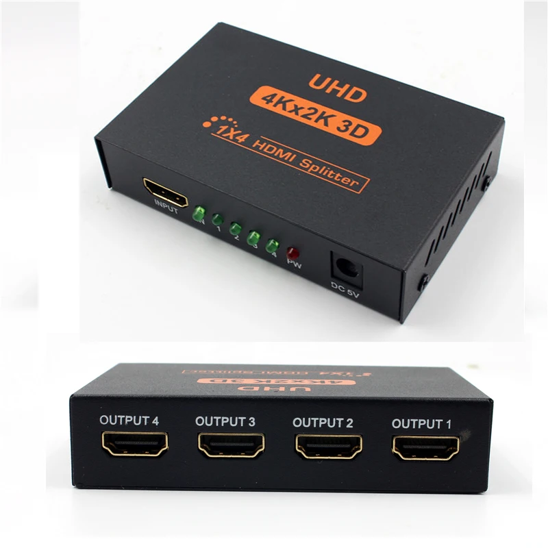 Doitop UHD 4 К * 2 3D 1in4 из 1x4 Порты и разъёмы HDTV Splitter концентратор ретранслятор Усилители