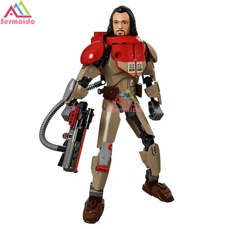 Лиловый Sermoido Star Wars Rogue One игрушки Jango Phasma Jyn Erso K-2SO Дарт Вейдер общий гривус фигурка игрушка строительные блоки игрушки - Цвет: Лиловый