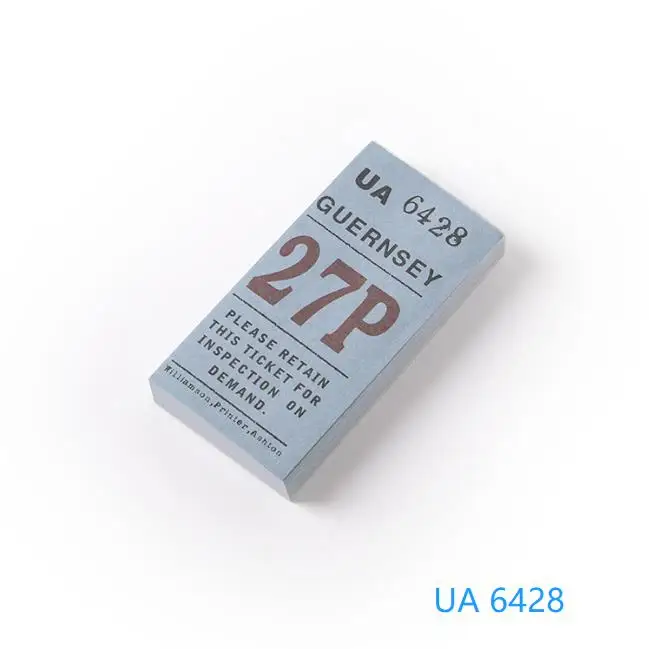 UA 6428 100 шт \ Набор Винтажный Британский билетный цветной ретро DIY планировщик может записывать записные книжки канцелярские тетради полосы сообщений - Цвет: UA 6428