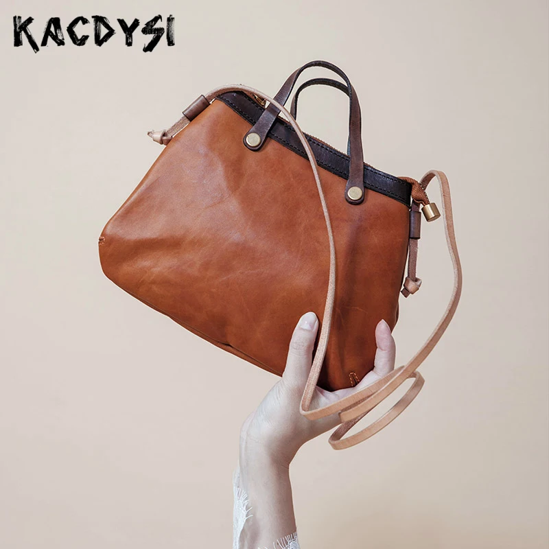 KACDYSI оригинальные сумки из натуральной коровьей кожи для маленьких девочек через