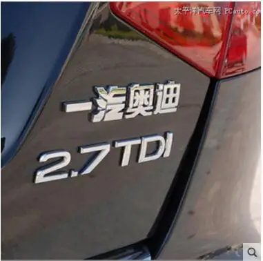 1 шт. хромированный серебристый ABS 9 TDI 2 0 7 A4 A6 A8 эмблема кузова автомобиля задний