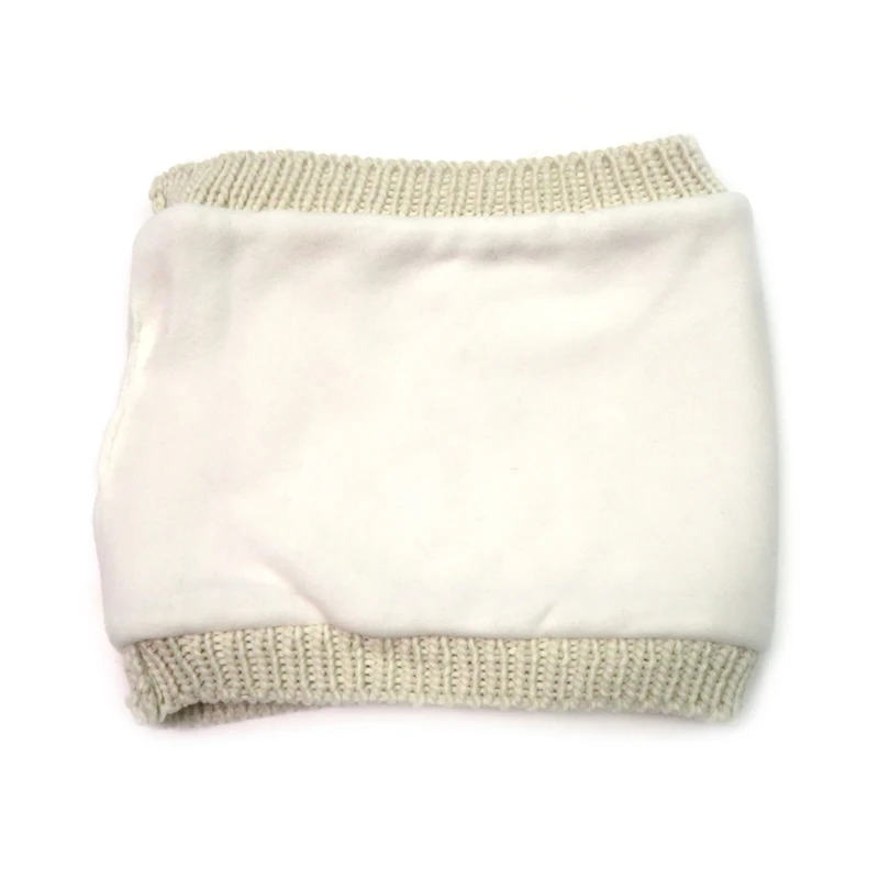 Женский зимний шарф Infinity однотонный теплый вязаный из искусственного меха с