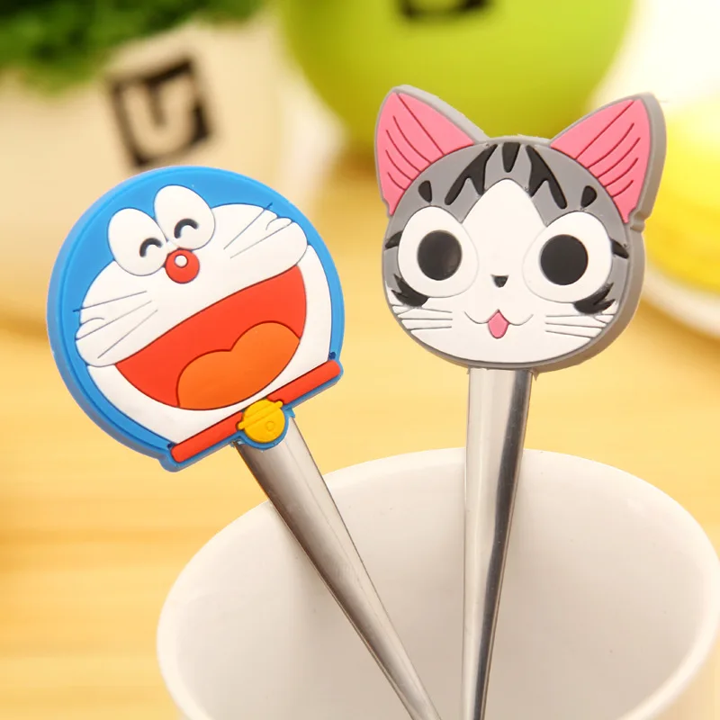 Фото Гадкий я Kawaii силиконовые персонажи мультфильмов ложка из нержавеющей стали Гадкий я Kawaii силиконовые персонажи мультфильмов ложка из нержавеющей стали