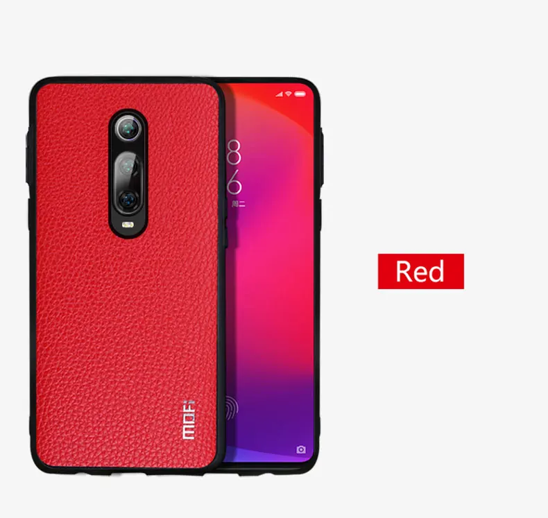 Для Xiaomi Redmi K20 чехол Mofi для Xiaomi Redmi K20 Pro чехол задняя крышка из искусственной кожи зернистый деловой красный черный чехол Redmik20