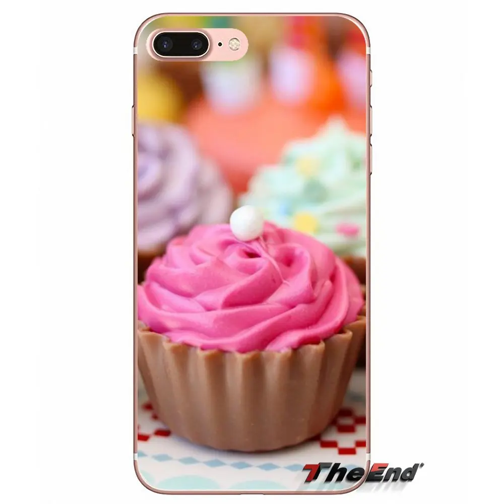 Cup Cake для iPhone X 4 4S 5 5S 5C SE 6 6S 7 8 Plus Samsung Galaxy J1 J3 J5 J7 A3 A5 2016 2017 аксессуары чехлы телефонов