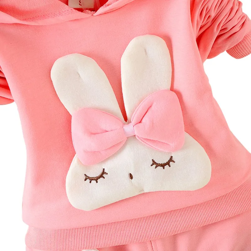 

New Autumn Baby Long Sleeve Clothes Set Baby Girl Cute Rabbit Pattern Long Sleeve Suit Children Casual Clothing
