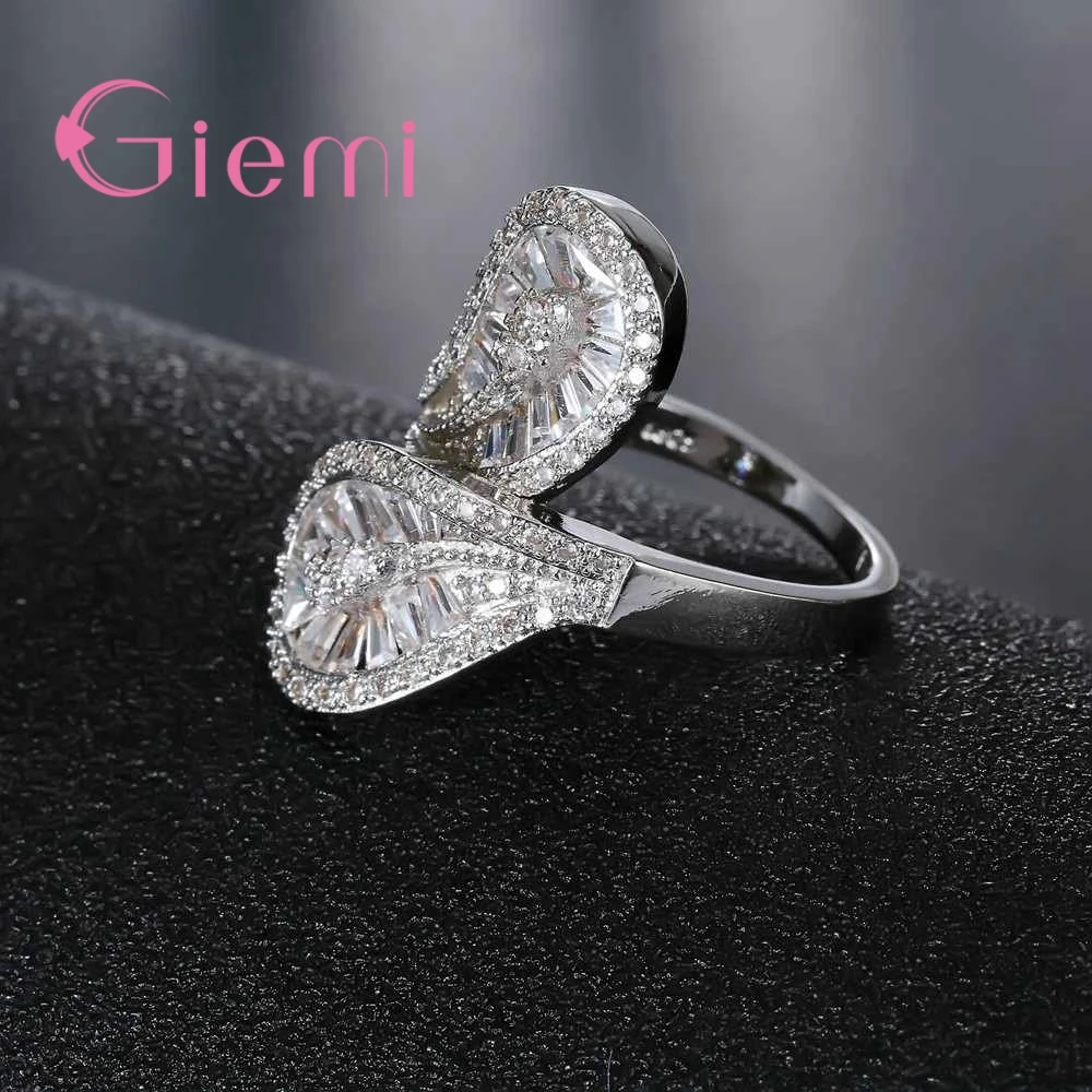 Кольцо в форме листьев и крыльев из серебра 925 пробы | Украшения аксессуары