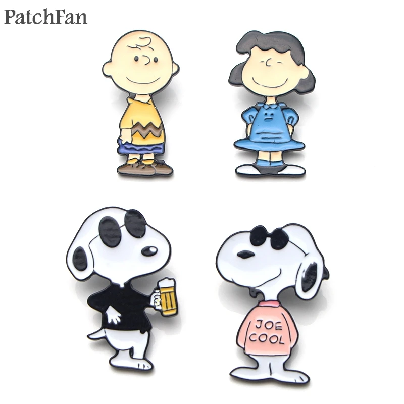 Patchfan собаки мультфильм цинкового сплава шпильки значки para рубашка сумка Одежда Кепка рюкзак броши для обуви Значки украшения A1834