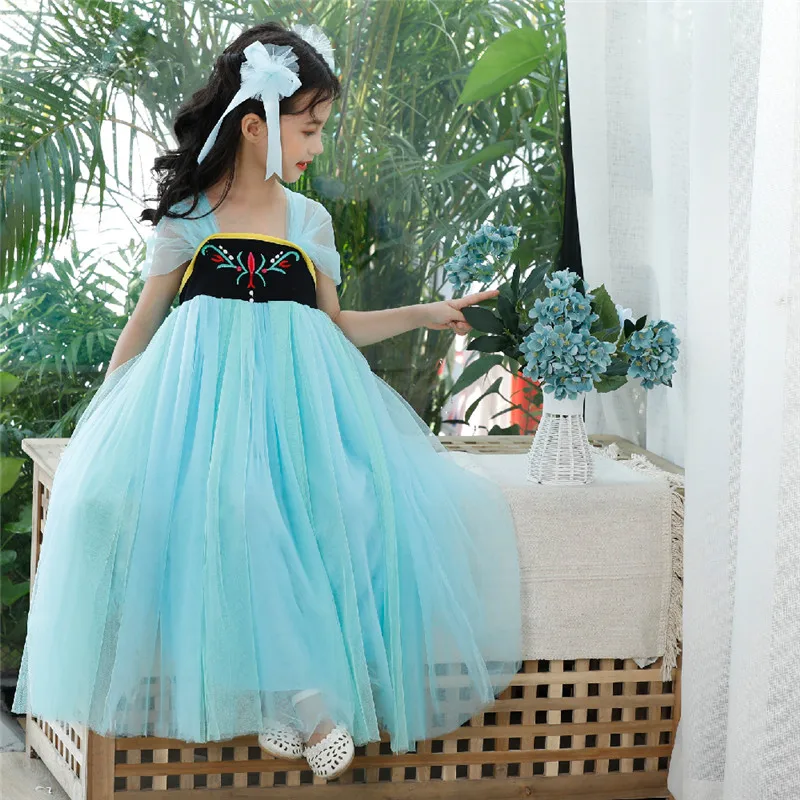 Children Princess Elsa Dress Girls Anna Coronation Clothing Set Gown Kids Birthday Party Cosplay Costume Baby Fille Robe | Детская