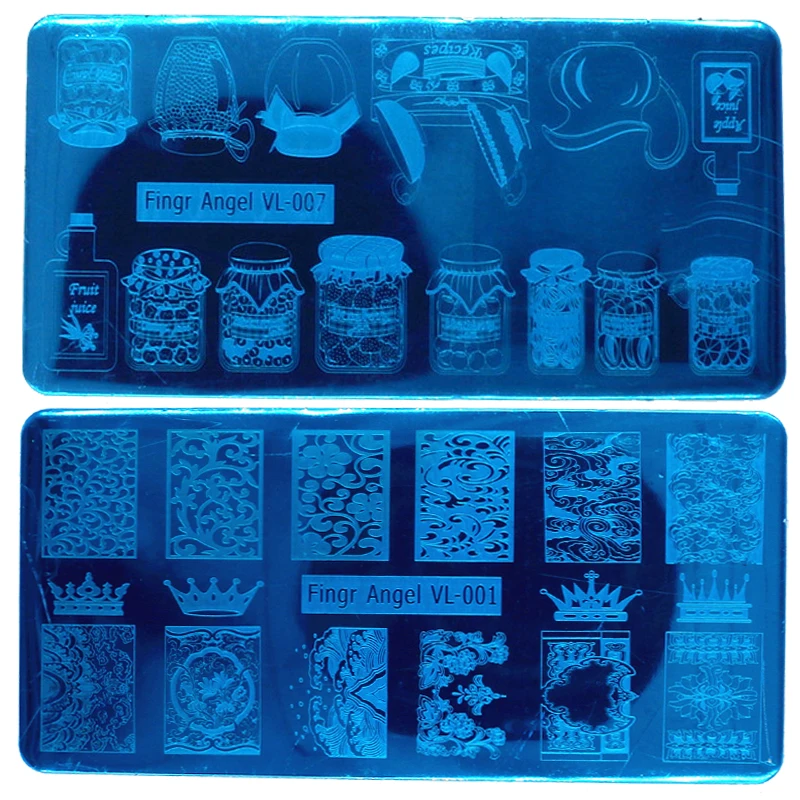 Пластина для нейл-арт маникюра Konad размером 6*12 см, прямоугольная, для штамповки ногтей.