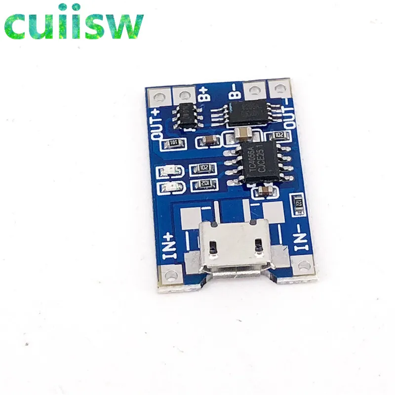 10 шт. Micro USB 5 в 1 а 18650 модуль зарядного устройства литиевой батареи зарядная плата