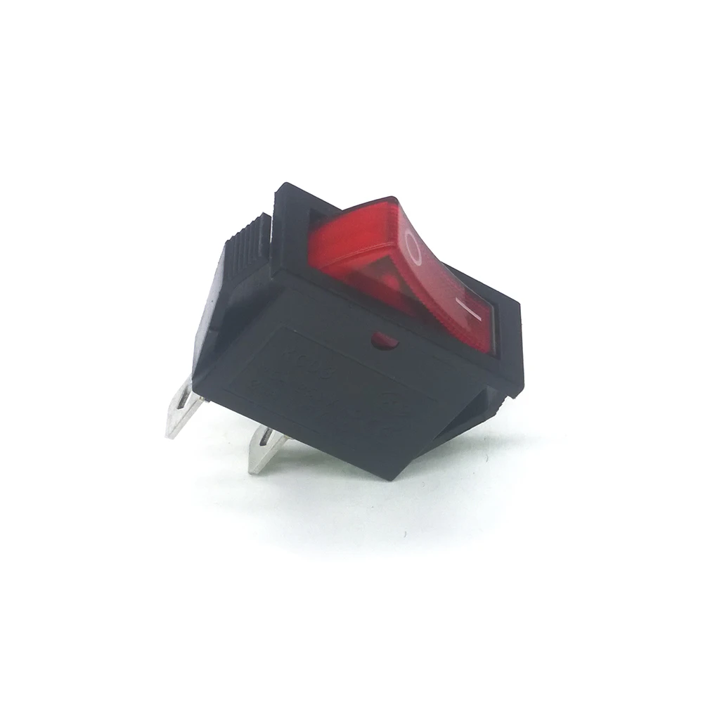 5 шт./лот KCD3 30*13 мм красный светодиод SPST 2PIN 15A 250 В защелкивающийся переключатель