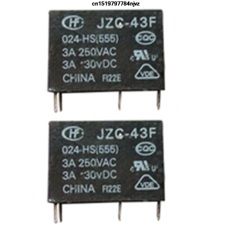 JZC-43F-005-HS 5VDC JZC-43F-012-HS 12VDC JZC-43F-024-HS 24VDC реле 3A 250VAC 30VDC 4Pin JZC43F 10 шт. | Электронные