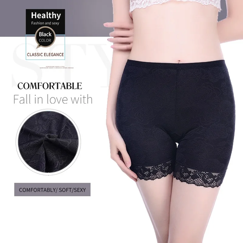 Innsly женские шорты безопасности бесшовные кружевные средней посадки мягкие и