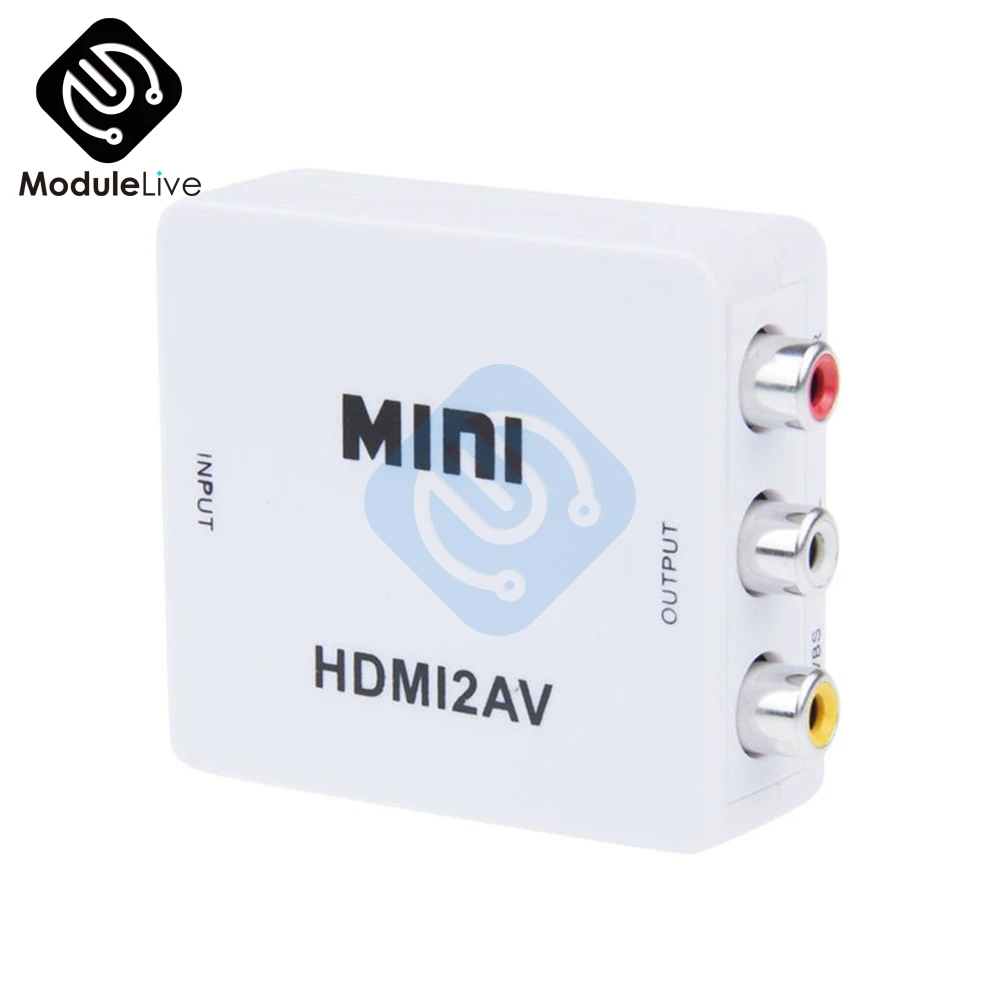 1080P Mini 0 5 м HDMI в RCA AV конвертер адаптер для Android TV Smart Box Ноутбук Chromecast NTSC/PAL HDMI2AV|mini