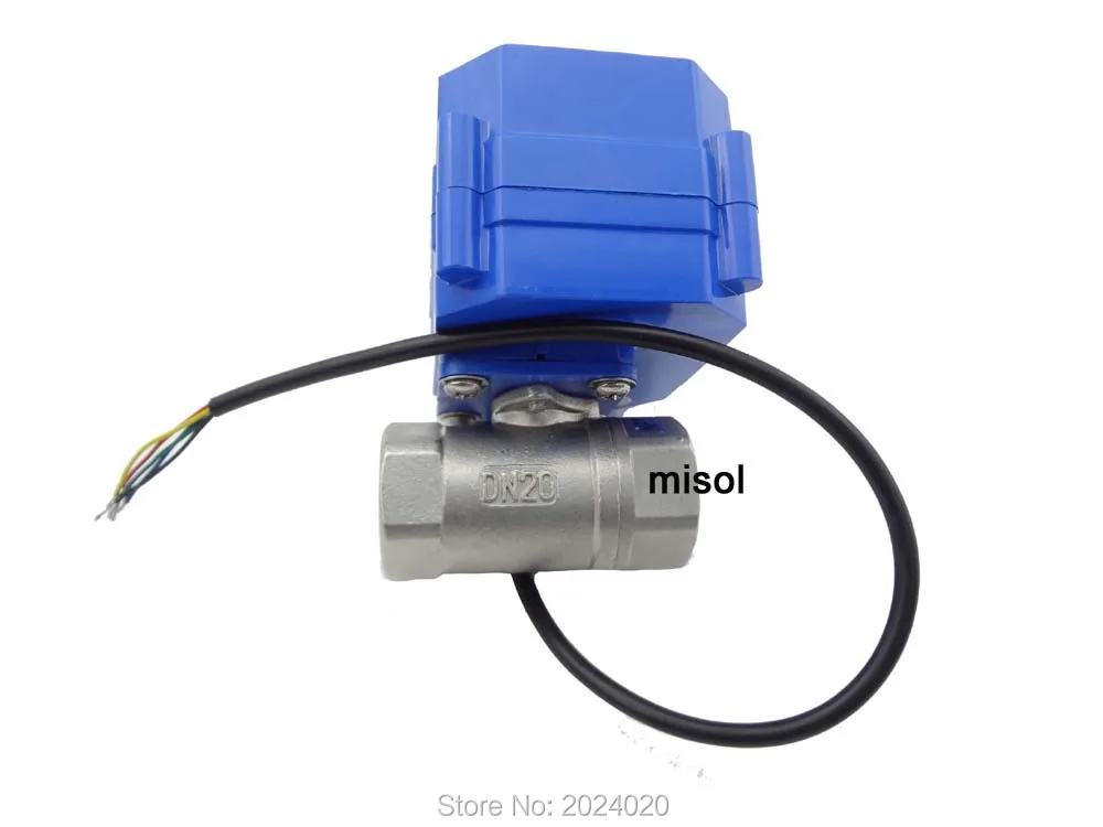 

110V DN20 (NPT) (reduce port) motorized ball valve, stainless steel, 2 way, electrical valve