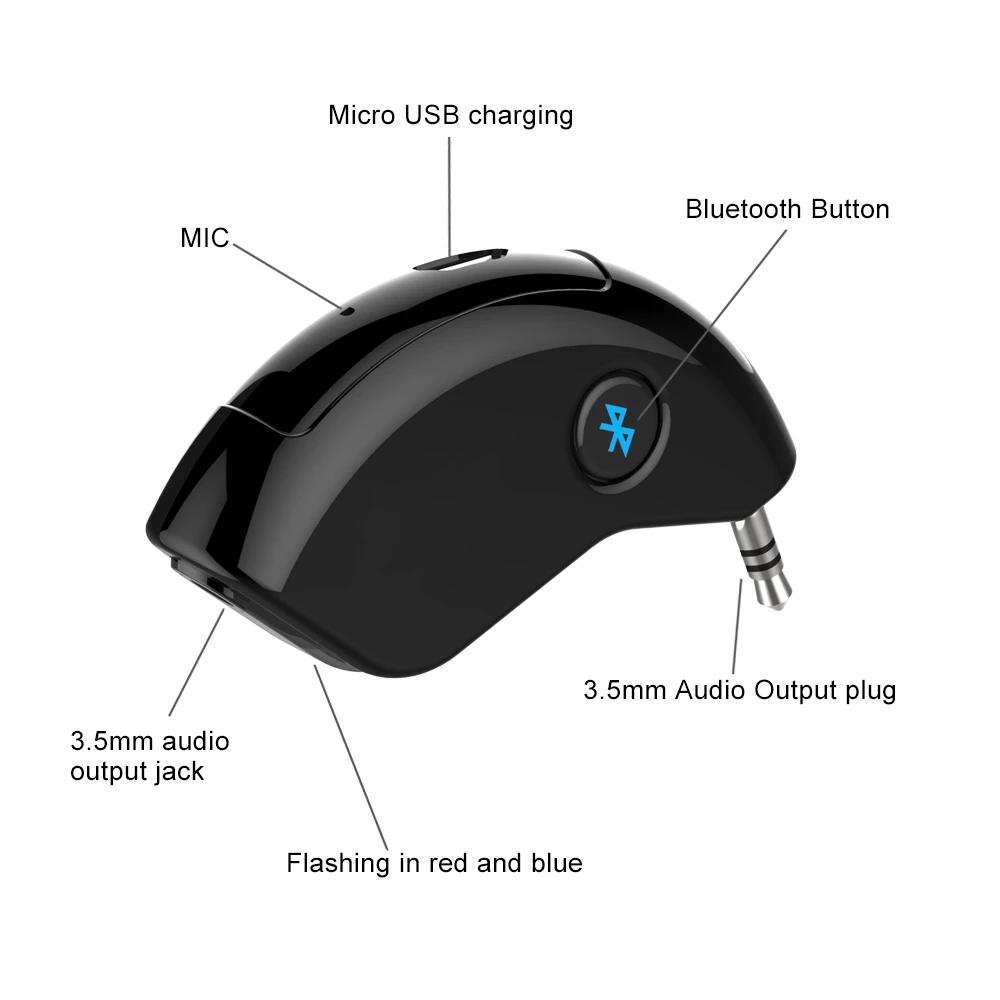 Bluetooth 4 2 Aux вспомогательный 3 5 мм линейный аудио адаптер беспроводной стерео
