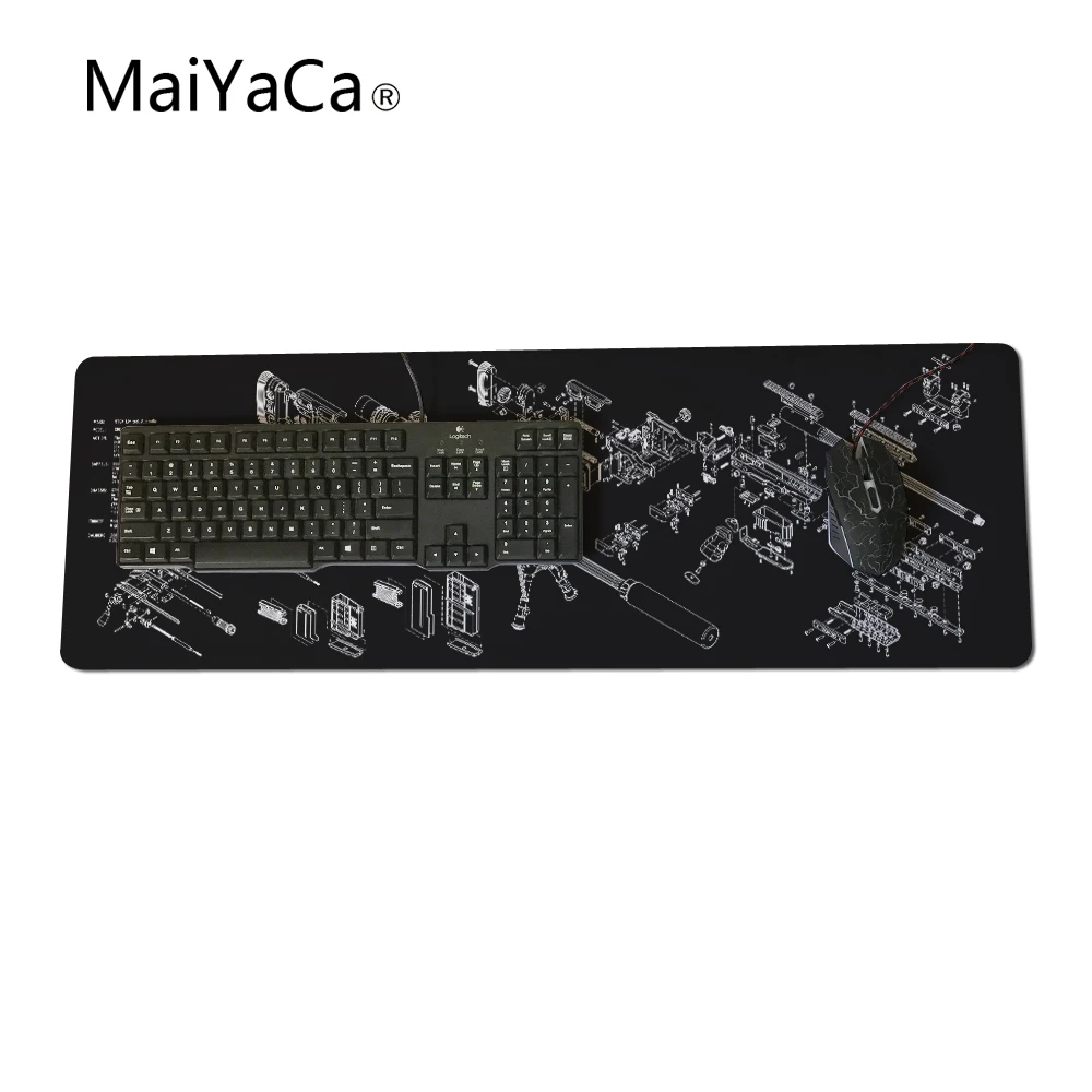 MaiYaCa простой дизайн скоростной пистолет части игровой коврик для Мыши Компьютерный игровой коврик для мыши геймер игровые коврики версия коврик для мыши