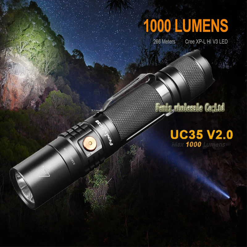 2018 Новый Fenix UC35 V2.0 CREE XP L HI V3 светодиодный фонарик 1000 люмен дальность
