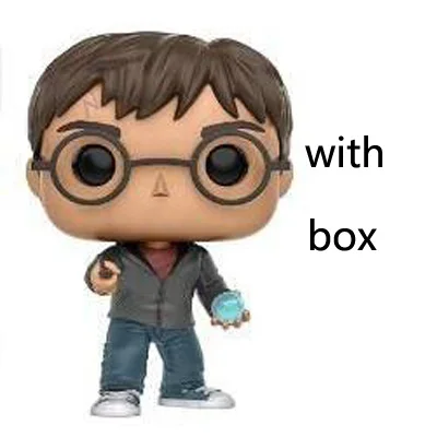 Harry32 with box Фильм Гарри Поттер Гермиона Рон Добби Луна персонажи Ньют 10 см Виниловая кукла Фигурка Коллекция Модель игрушки - Цвет: Harry32 with box