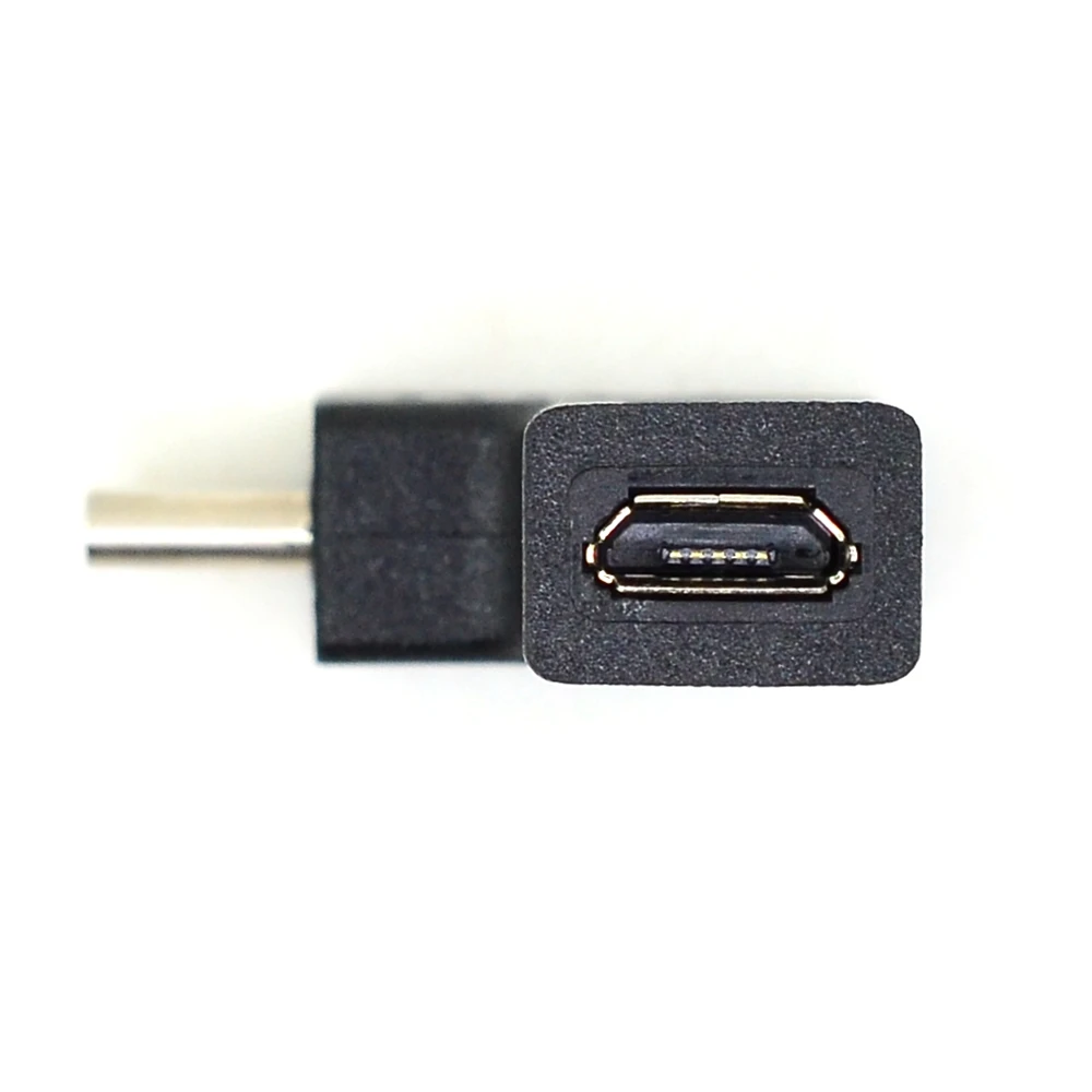Адаптер Micro USB к usb type C под прямым углом 90 градусов type-C штекер гнездовой зарядки и