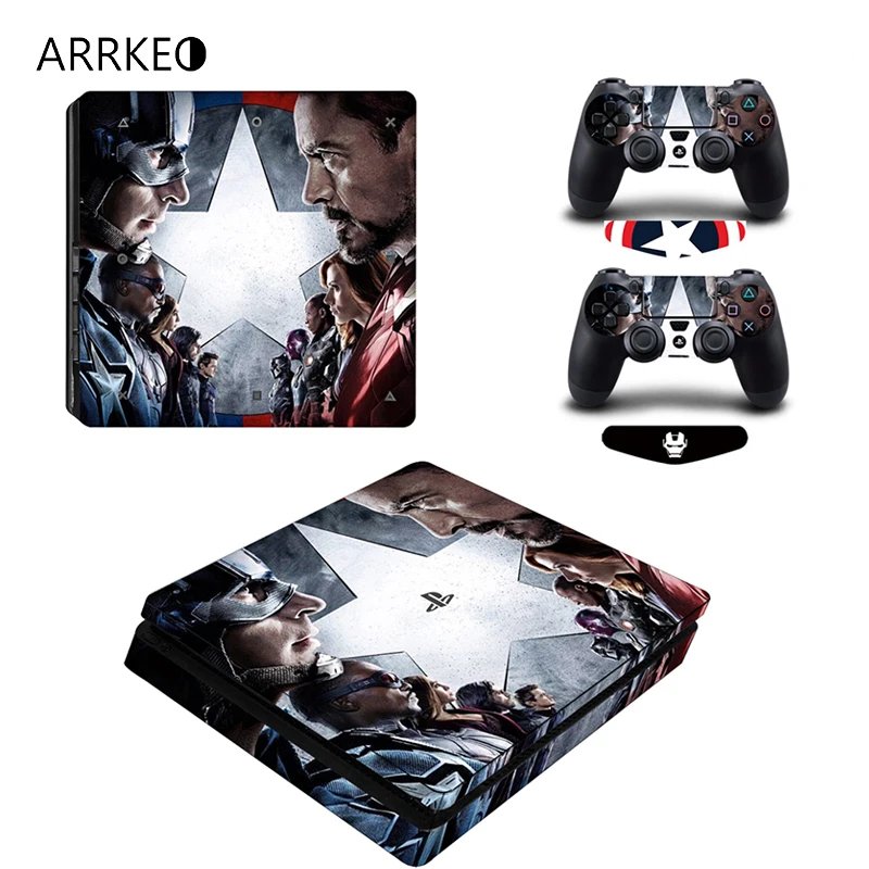 Виниловая наклейка ARRKEO мстители для PS4 тонкая на кожу Sony PlayStation 4 консоль и 2