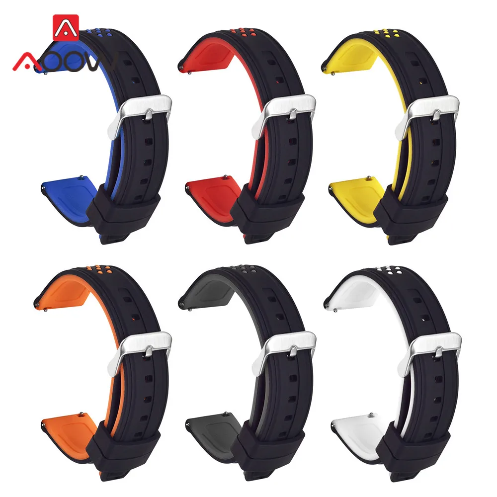 Ремешок силиконовый для Samsung Galaxy Watch Active водонепроницаемый спортивный браслет Gear