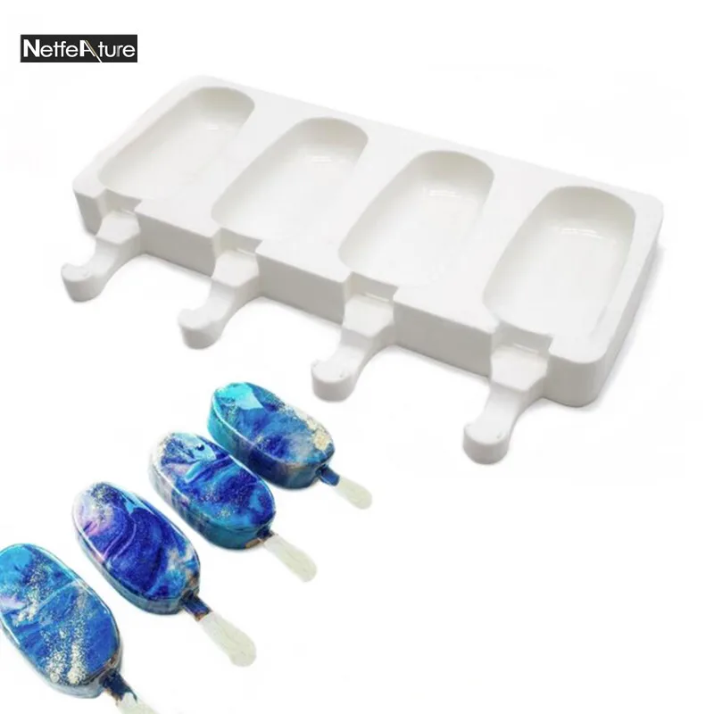 Белые силиконовые формочка сделай сам для изготовления мороженого торта